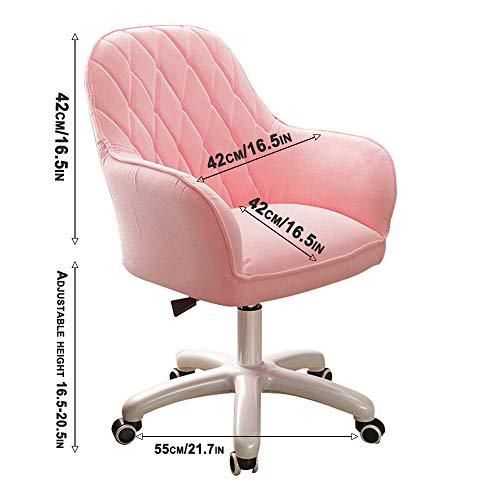 ZJXDPBF Home Ergonomic Office Chair Office Chair Padded, Adjustable, Swivel Desk Chair with Armrest, Weight Capacity 550 Lbs Swivel Chairs for Bedroom