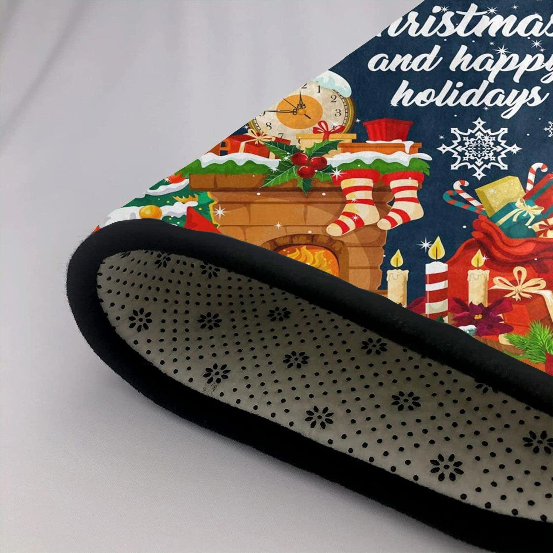 Ocervd Ocervd Merry Christmas Santa Claus Gift Tree Snowflake New Year Area Rug Rugs for Living Room Bedroom 3x5ft