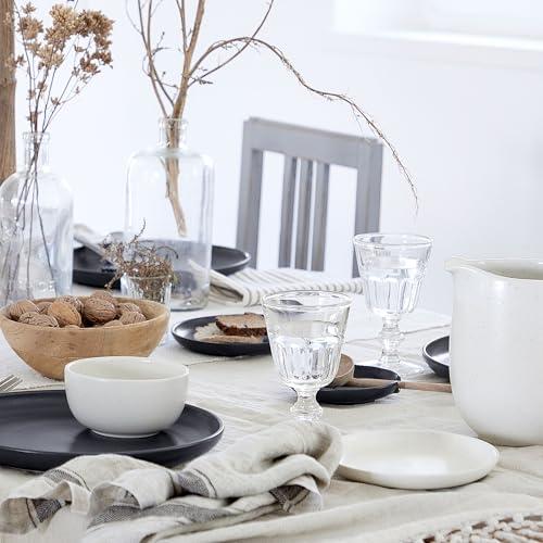 Casafina Casafina Ceramic Stoneware 4-Piece Place Setting Service for 1, Pacifica Collection, Vanilla | Microwave & Dishwasher Safe Dinnerware Set | Food Safe Glazing | Restaurant Quality Tableware