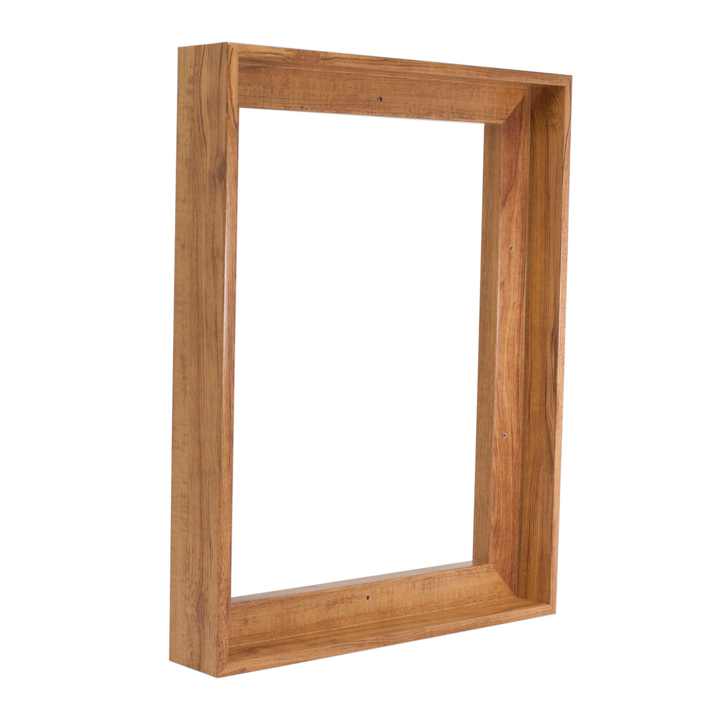 P&L ART. Canvas Floating Frame, Picture Wall Art Painting Frame for Finished Canvas Painting 1-1/4 Deep Picture Art Wall Decor. (Light Brown, 24x36)