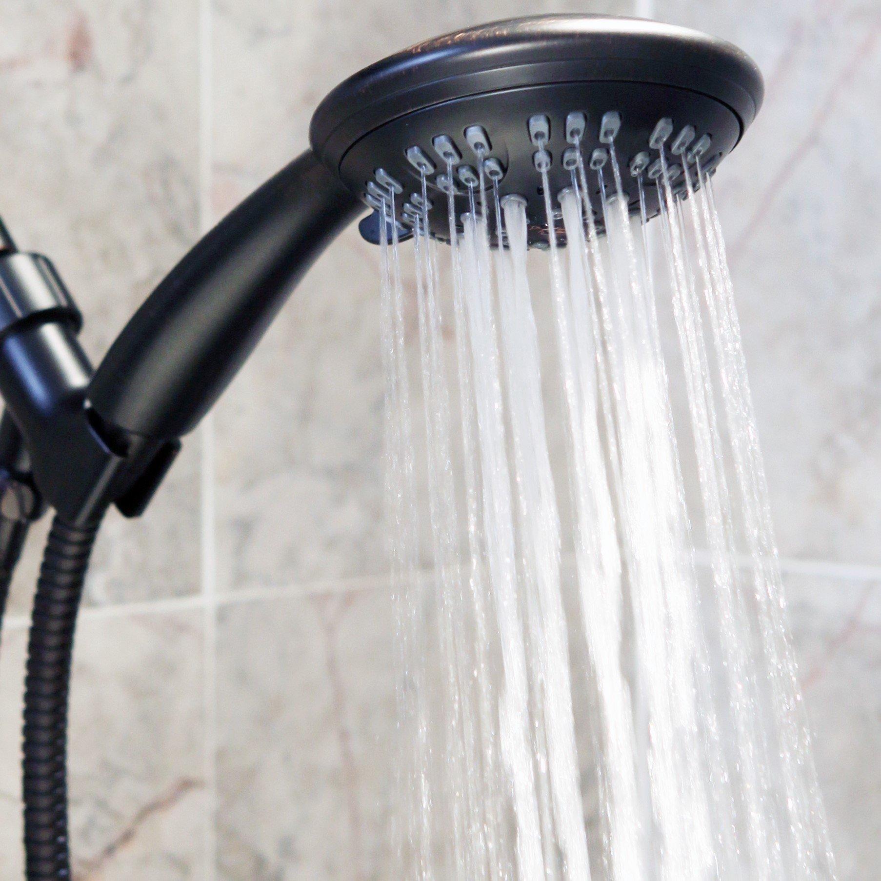 Aqua Elegante Aqua Elegante 6 Function Luxury Handheld Shower Head - Adjustable Pressure Rainfall Spray With Removable Nozzle, Oil-Rubbed Bronze