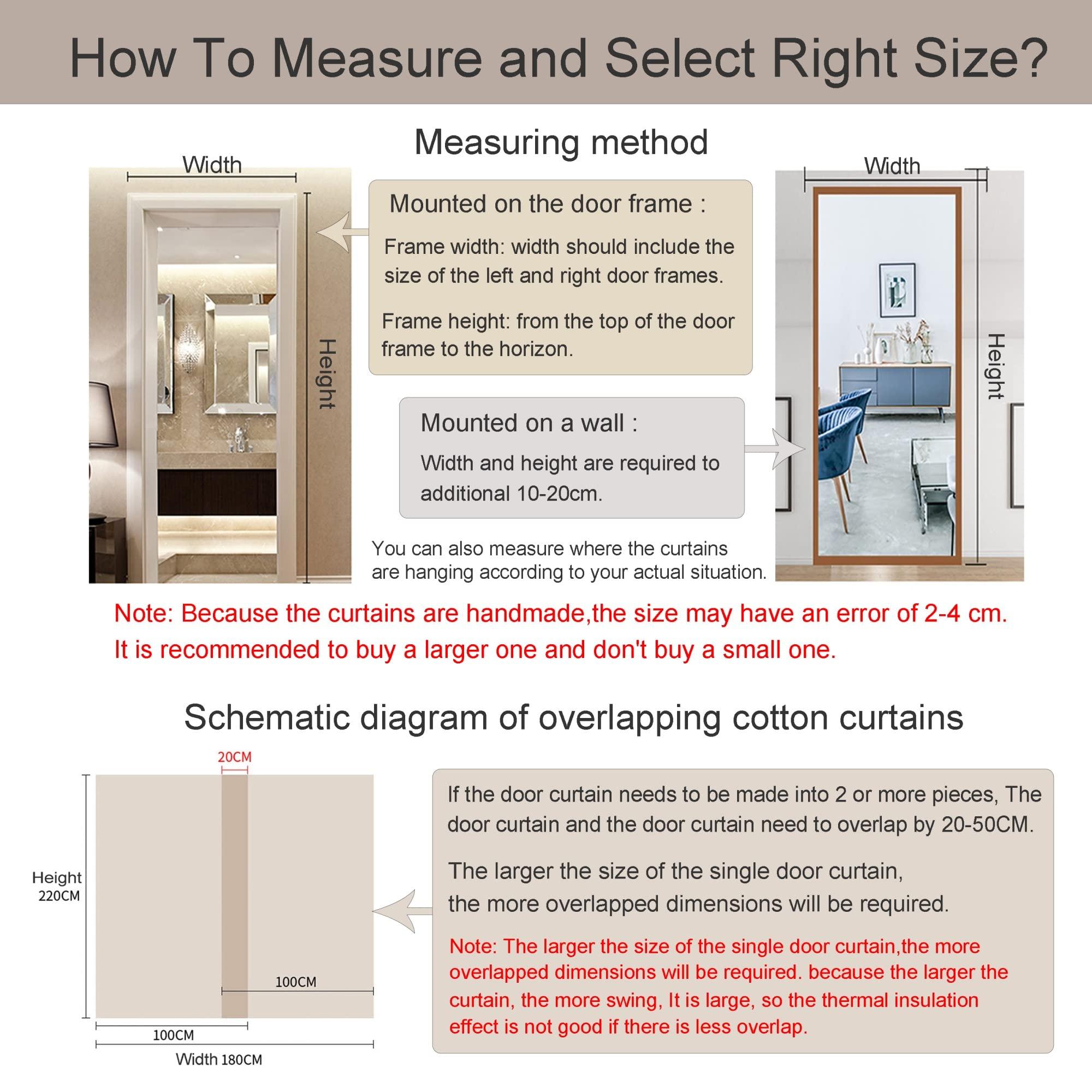 AYVADA Door Curtains,curtain For Door Window,Thermal Insulated Door Curtain,Waterproof Oxford Fabric Door Screen,temporary Door For Hallway,doorway Curtains,for Air Conditioner Room,Heater Room, Living Room
