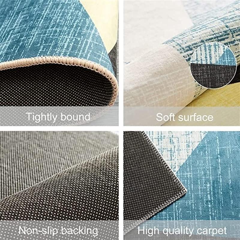 HDGZPA HDGZPA Non Slip Hallway Runner Rugs Entry Runner Mat Washable Low Pile Carpet Blue Stripe Abstract Area Rug Kitchen Runner Indoor mat for Hall Bedroom Kitchen (Size : 100x280cm)