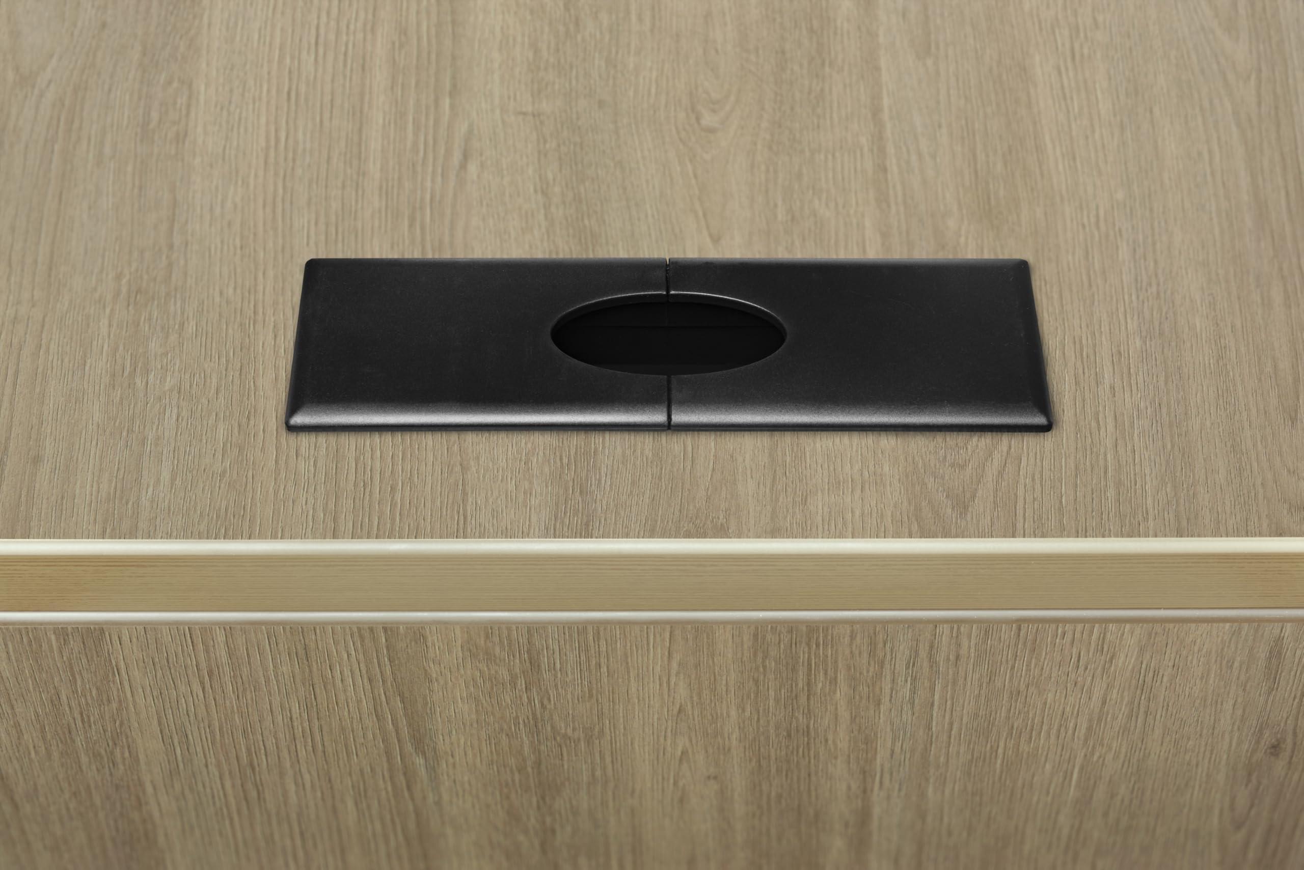 Romig Romig Legacy 60 x 77 in. L Desk with Single Pedestal Drawer Unit- Noble Oak