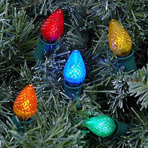 Novelty Lights Novelty Lights 25 Pack C7 LED Twinkle Outdoor Christmas Replacement Bulbs, Multi,C7/E12 Candelabra Base, 5 Watt
