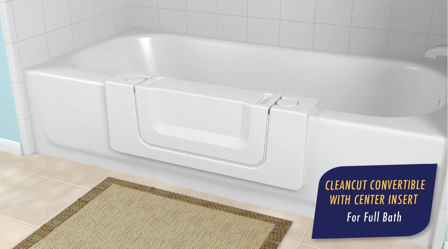 Cleancut CleanCut Convertible Bathtub Accessibility Kit - Convert Existing Tub to Walk-In Tub (White, Size Large)