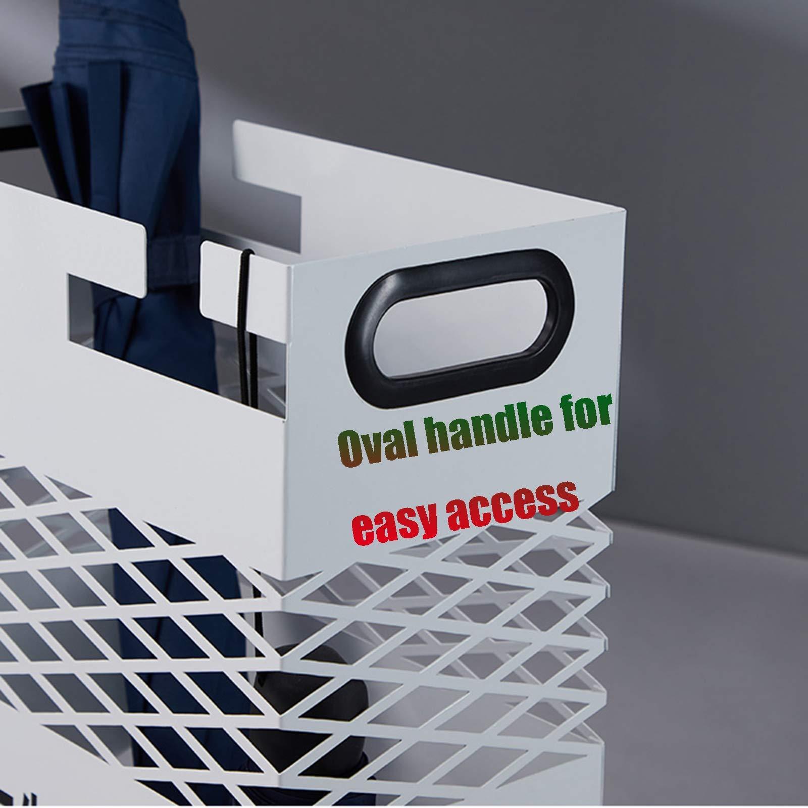 Umbrella Racks Umbrella Racks WXYZ Umbrella Stand for Home Hotel Lobby, Can Store 20 Umbrellas, with Independent Drip Tray, 30x15x50cm (Color : White)