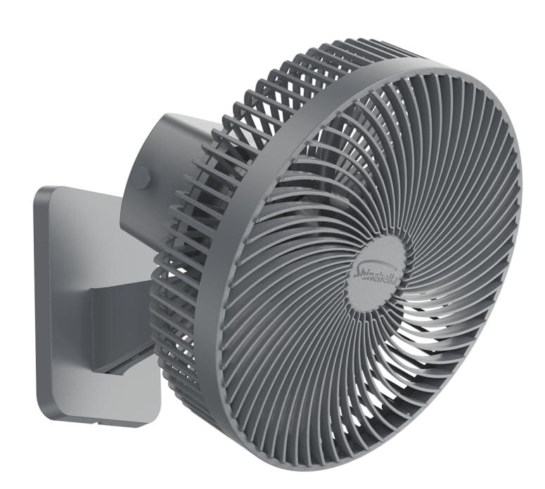 Shinebella 10 Inch Wall Mount Oscillating Fan with Remote and Timer, Small Bedroom RV Fan with 4 Speeds, Quiet Operation,90Oscillation, Adjustable Tilt,5.92 ft Wire, Cooling Bathroom Wall Mounted Fans