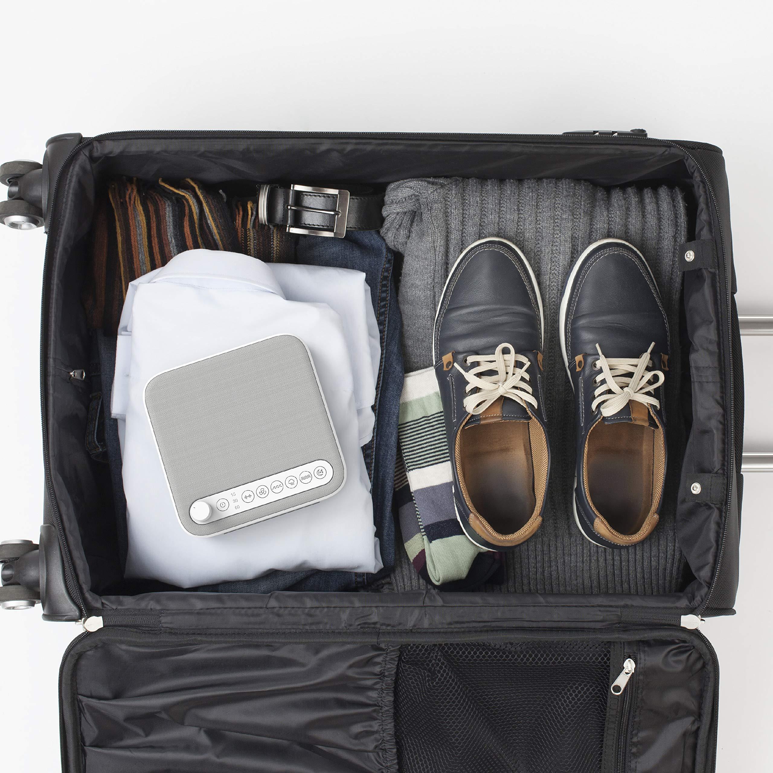 Pure Enrichment Pure Enrichment Wave Premium Sleep Sound Machine with USB Charger - Seamless Looping with 6 Soothing All-Natural Sounds, & Auto-Off Timer - Easily Portable for Travel (White) Patented Design