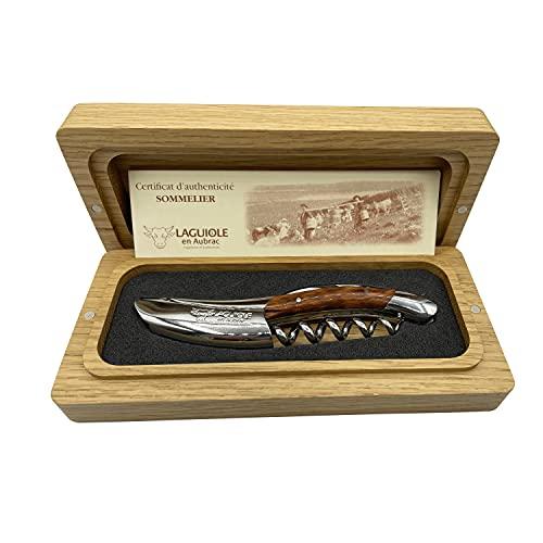 LAGUIOLE EN AUBRAC L Laguiole En Aubrac Sommelier Waiter's Corkscrew, Amourette Handle, Wine Opener With Foil Cutter & Bottle Opener, Polished Bolster