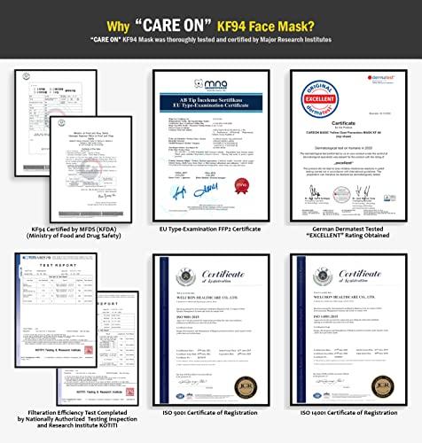 BLUNA FACE FIT BLUNA FACE FIT5 PackPremium 4-Layer Black KF94 Face Mask [Adjustable Ear Loop] + CARE ON5 PackPremium Black KF94 Mask [Non-Adjustable] [Both Made in KOREA, Large for Adult]