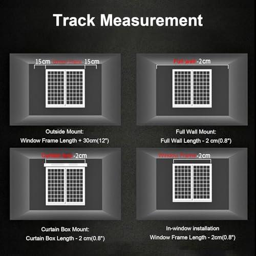 WDJBPSH 5ft 6ft 7ft 8ft 9ft 10ft 11ft 12ft Long Straight Rail Curtain Rod for Room Divider, White Champagne Grey Sliding Curtain Track for Patio/Bay Window/Camper/Bedroom/Gazebo/Office, Wall Mount (Color