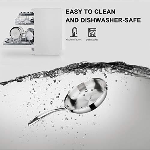 duxtop Duxtop Whole-Clad Tri-Ply Stainless Steel Stir-Fry Pan Kitchen Induction Cookware 8 Inches