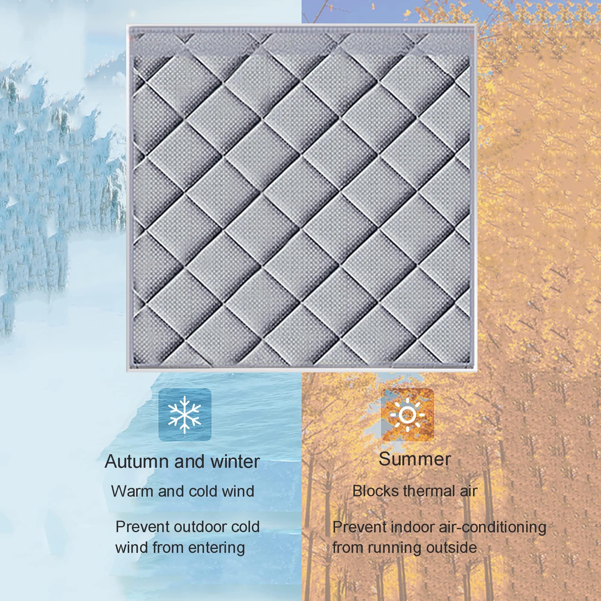 SOLDAX Thermal Insulated Curtain, Blackout Curtains,Privacy Screen,Curtain for Window,Waterproof,Warmth Retention Curtain,Windproof,for Air Conditioner Room,Heater Room, Living Room,Custom Size