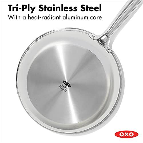 OXO OXO Good Grips Pro Tri Ply Stainless Steel Dishwasher Safe Nonstick Frying Pan, 12"
