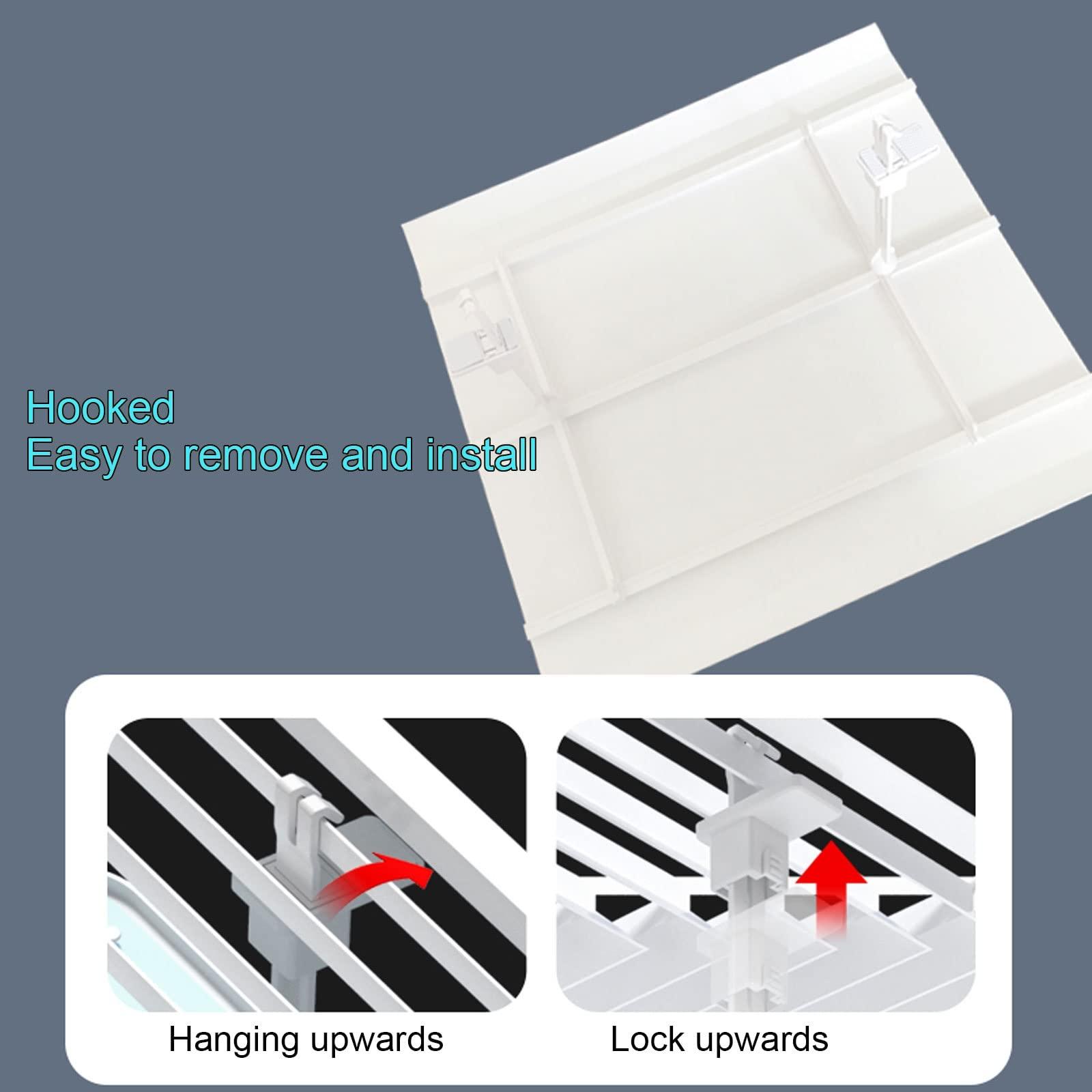 BABLO Air Conditioner Deflector for Ceiling Central Air Conditioning Prevents Direct Air Blowing, Causing Disturbance From Direct Cold Air Flow Angle Adjustable Lightweight Plastic Material ( Color : Square