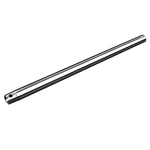 uxcell uxcell 24 Inch (Length) x 3/4 Inch (NPT) Steel Pendant Extended Rod Extension Downrod Brush Nickel