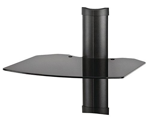 OmniMount Omnimount Tria 1 B 1-Shelf Wall Furniture - Black/Dark Glass