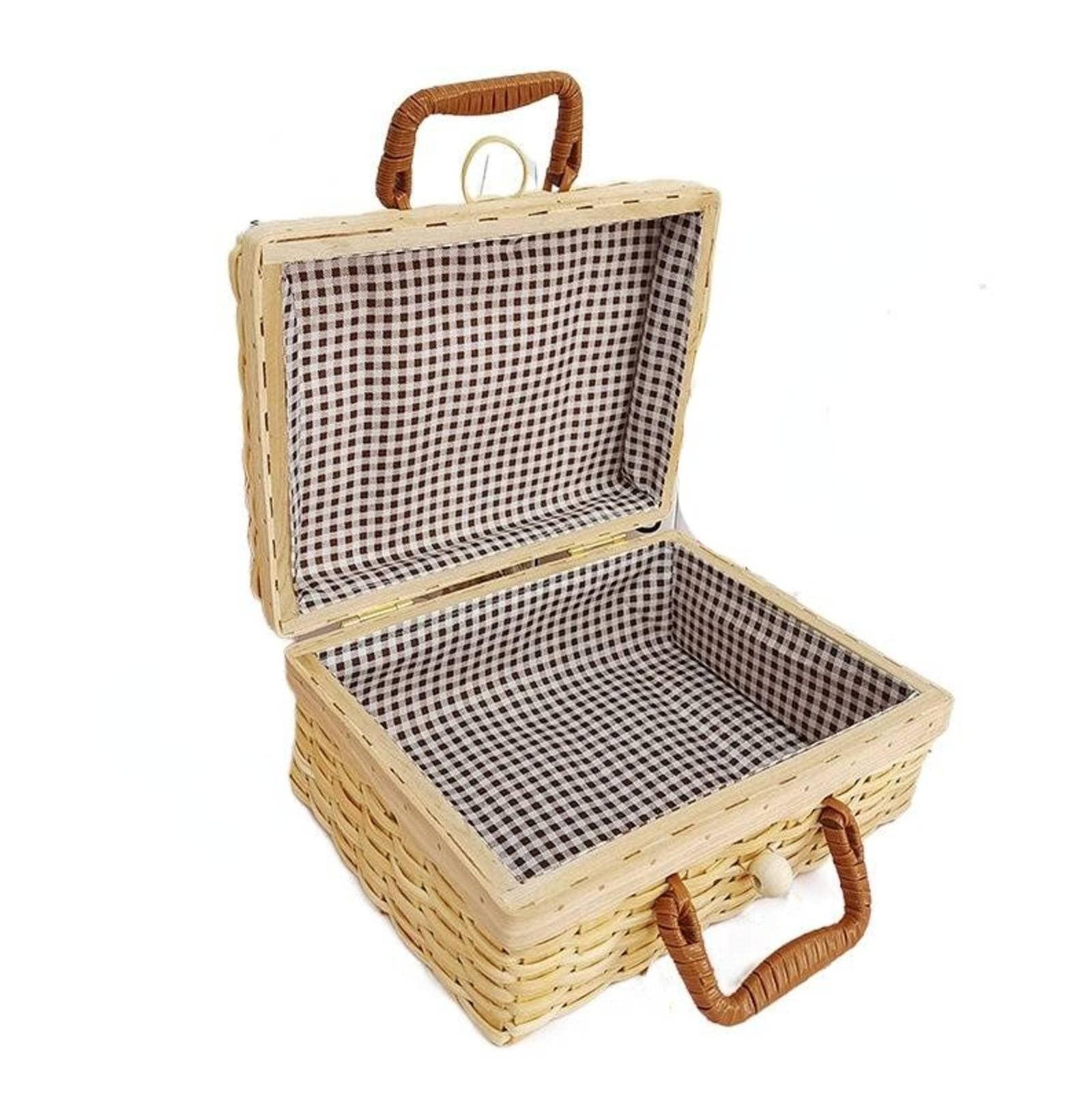 NC NC Source Manufacturer Wood Piece Picnic Box Retro Storage Luggage Photo Props organizing Box Suitcase Hand Gift Box
