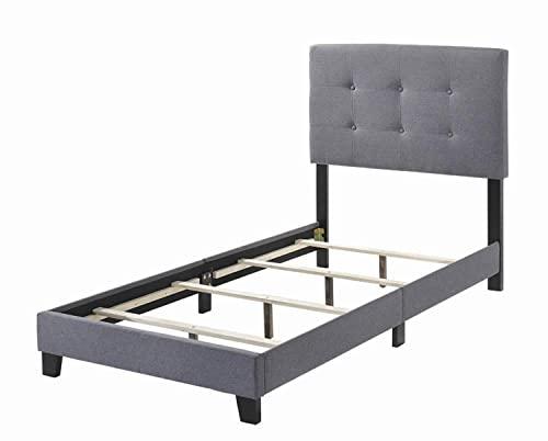 Coaster Home Furnishings Coaster Home Furnishings Mapes Tufted Upholstered Bed Grey, Twin