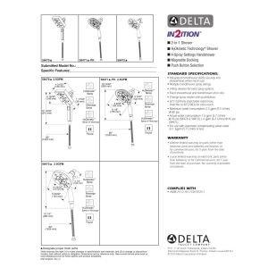 DELTA FAUCET Delta Faucet 4-Spray In2ition 2-in-1 Dual Shower Head with HandHeld Spray, H2Okinetic Oil Rubbed Bronze Shower Head with Hose, Showerheads, Hand Shower, Magnetic Docking, Venetian Bronze 58472-RB