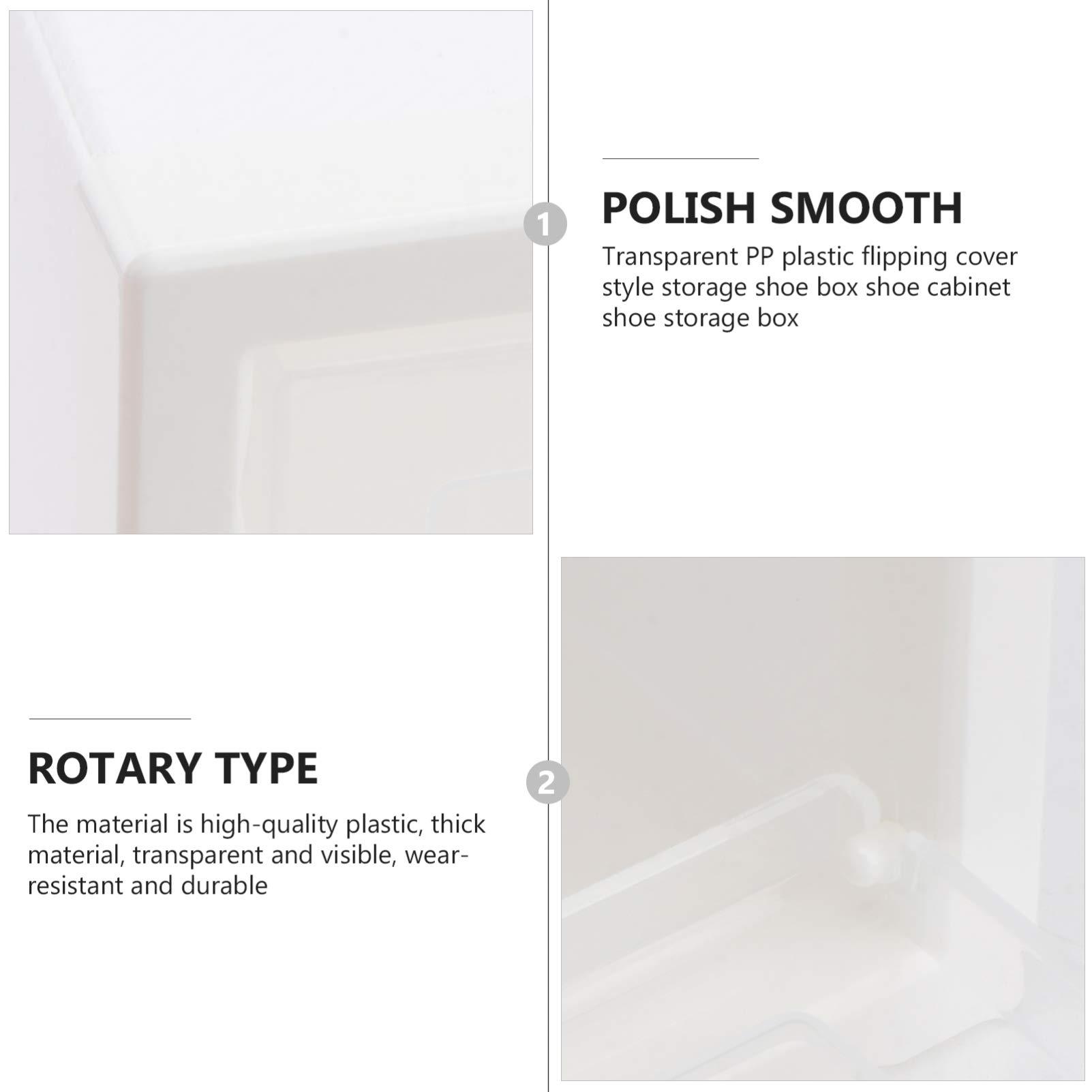 Cabilock Cabilock 1pc Box Transparent Plastic Shoe Box Storage Box Storage Stackable Shoe Container Sports Shoe Storage - Shoe Rack Sneakers Shoebox Clamshell