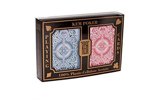 Kem Playing Cards Kem Playing Cards Arrow Red and Blue, Bridge Size- Standard Index Playing Cards (Pack of 2) - 1007086