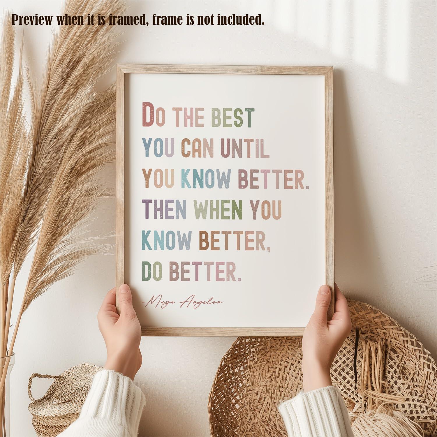 Buffay Motivational Wall Decor - Kids Affirmations Quote - Office Wall Art - Encouragement Gift - Inspirational Poster for School Classroom Bedroom UNFRAMED Print (11X14 INCH)