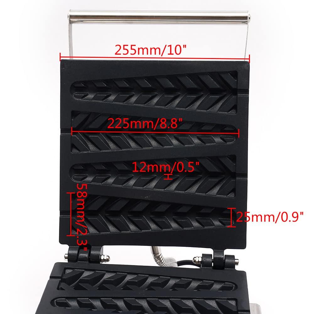 Hteedy Hteedy Stick Waffle Maker, Nonstick Electric Waffle Maker Machine Electronic Waffle Maker Commercial Electric Lolly Waffle Stick Baker Machine for Restaurant
