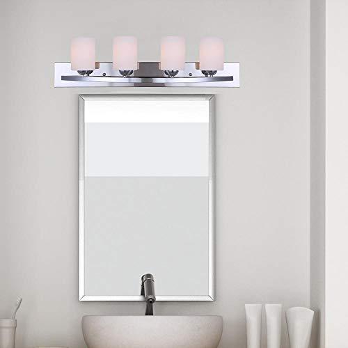 Canarm Canarm IVL370A04CH-O Ltd Hampton 4 Light Vanity, Chrome with Flat Opal Glass