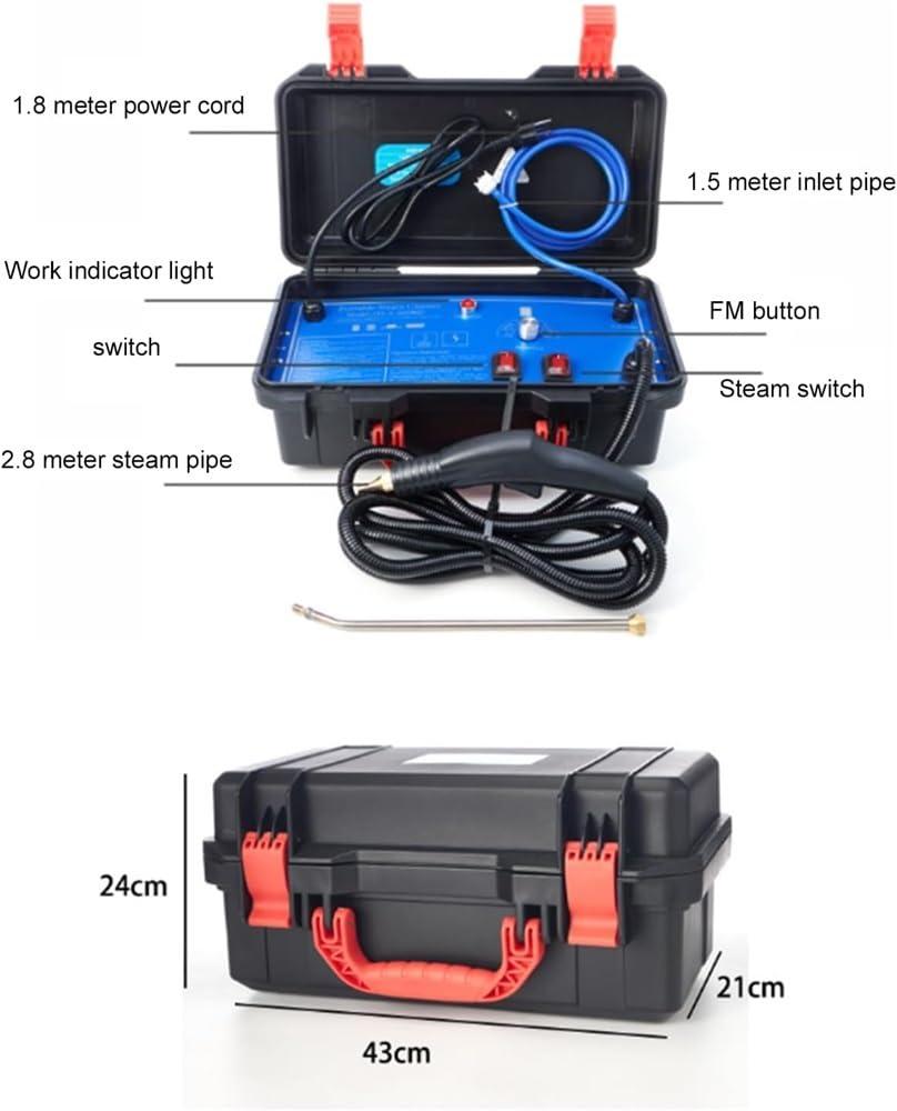 CHIPEL High Pressure Steam Cleaner for Grout and Tile, High Pressure Steam Cleaner,Steamer for Cleaning High Heat Steam Cleaning Machine(110v 1700W)