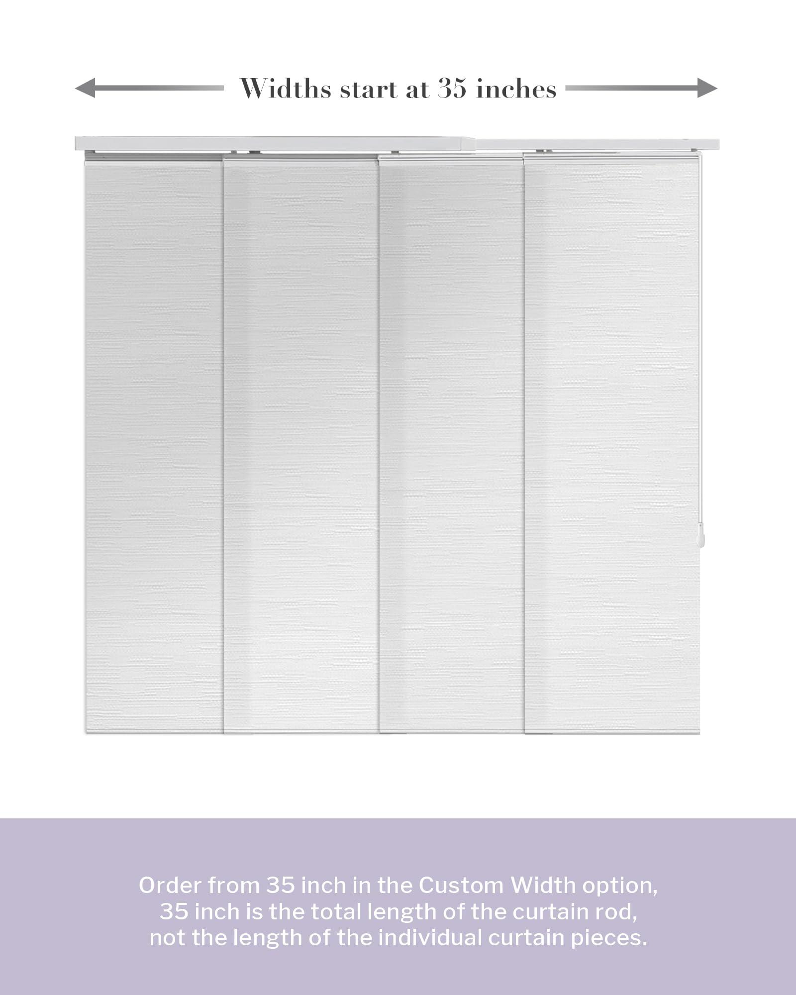 Graywind Graywind Manual Sliding Panels Light Filtering Privacy Panel Track Blinds Wand Control Window Blinds for Patio Sliding Glass Door Large Windows Width Up to 153", Custom Size (Jacquard Grey)