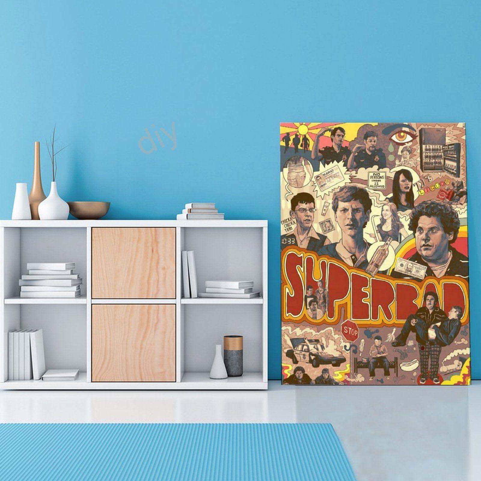 DSREWRDG DSREWRDG Superbad Movie Posters6 Canvas Painting Wall Art Poster for Bedroom Living Room Decor 8x10inch(20x26cm)