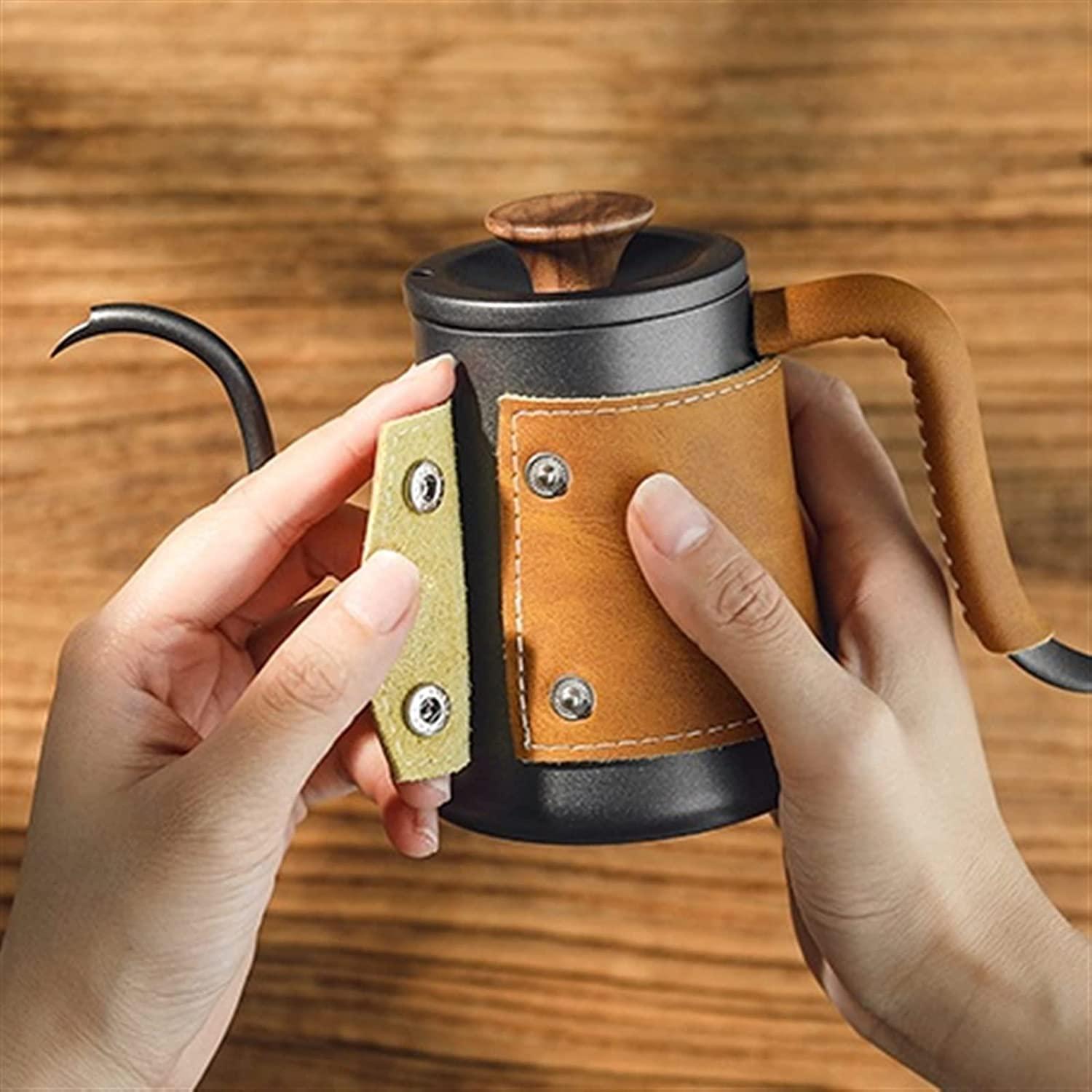 REJOON REJOON Percolator Coffee Pot Gooseneck Spout Drip Coffee Pot 600ml Stainless Steel Pot Cover Gooseneck Pot