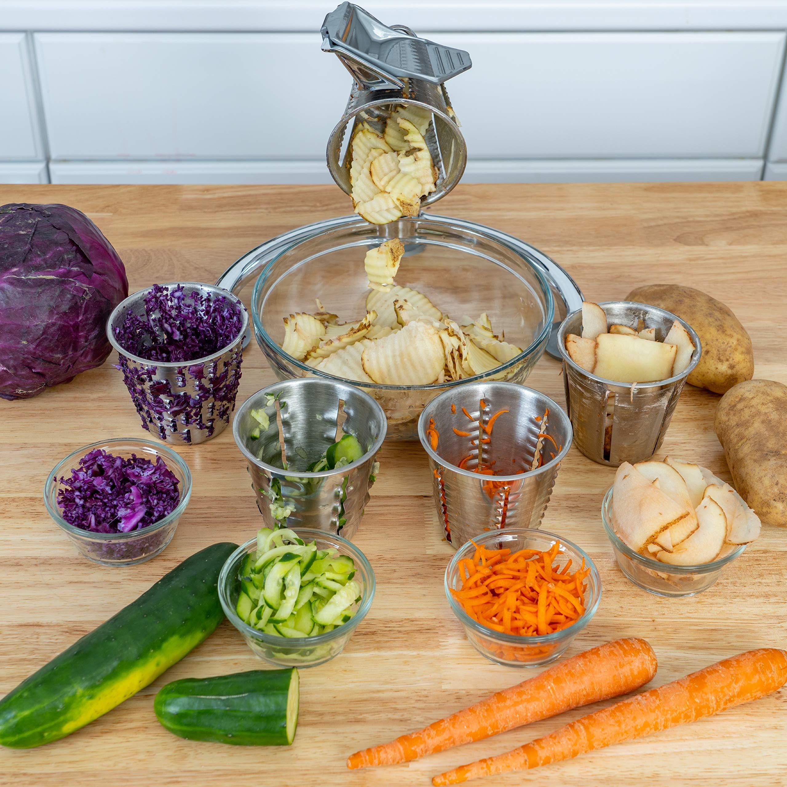 Maxam Maxam Vegetable Chopper, Dynamic Food Processor with Stainless-Steel Shredders