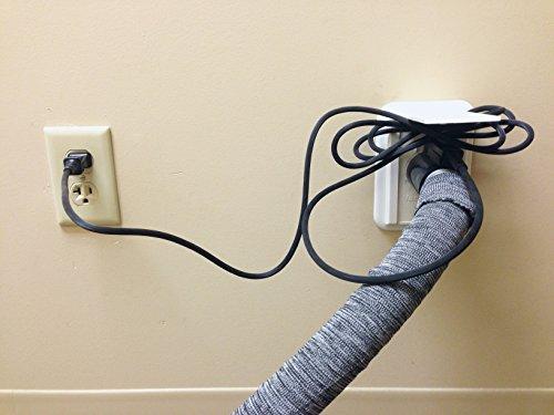 Cen-Tec Systems Cen-Tec Systems 99702 Central Vacuum 35 Foot Universal Connect Electric Hose with Hose Sock and Button Lock Stub Tube