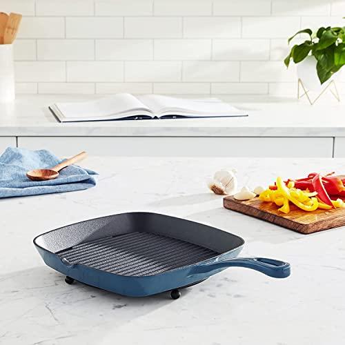 Cuisinart Cuisinart , 9.25" Square Grill Pan, Enameled Provencial Blue