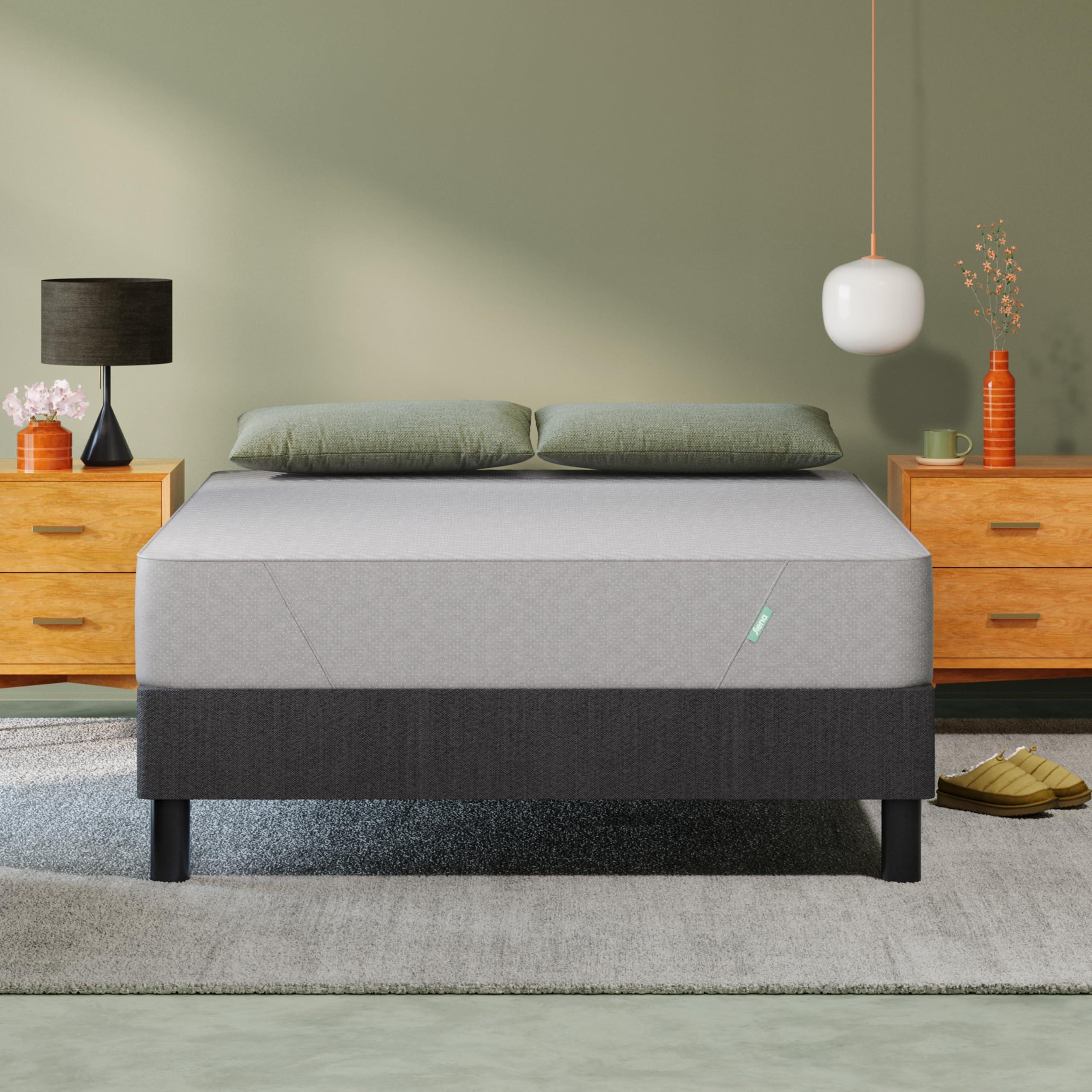 Siena Siena Twin XL 10 Mattress with Bed Frame - Grey - Medium Firm Gel Memory Foam - Premium Pressure Relieving Layers - 180-Night Trial - 10 Year Mattress Warranty - Easy Assembly - 8 Inch Legs