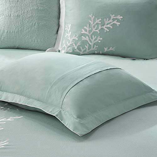 Harbor House Harbor House 100% Cotton Duvet Cover, Jacquard Coastal Coral Duvet Cover Set Light Weight Bed Comforter Covers, Coastline Blue King/Cal King (106\"x90\") 3 Piece