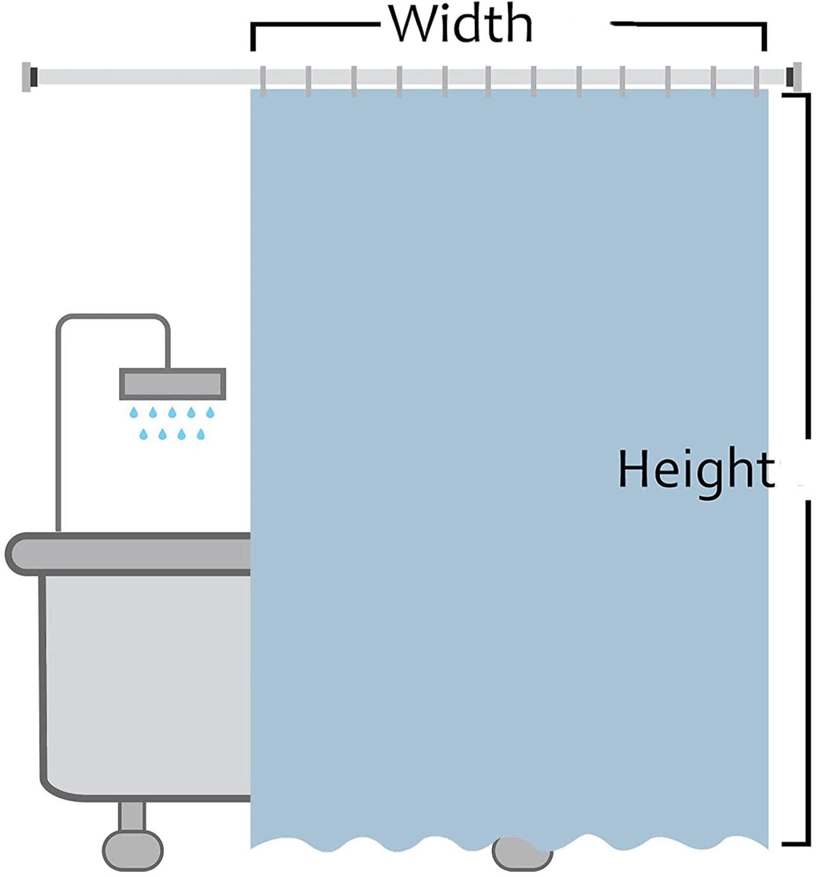 Yanyan Art Yanyan Art Misty Forest Green Shower Curtain Print Tree Extra Long Shower Curtain Liner Bath Curtain with Hooks Shower Curtain for Bathroom 84x72in-213x183cm/WxH