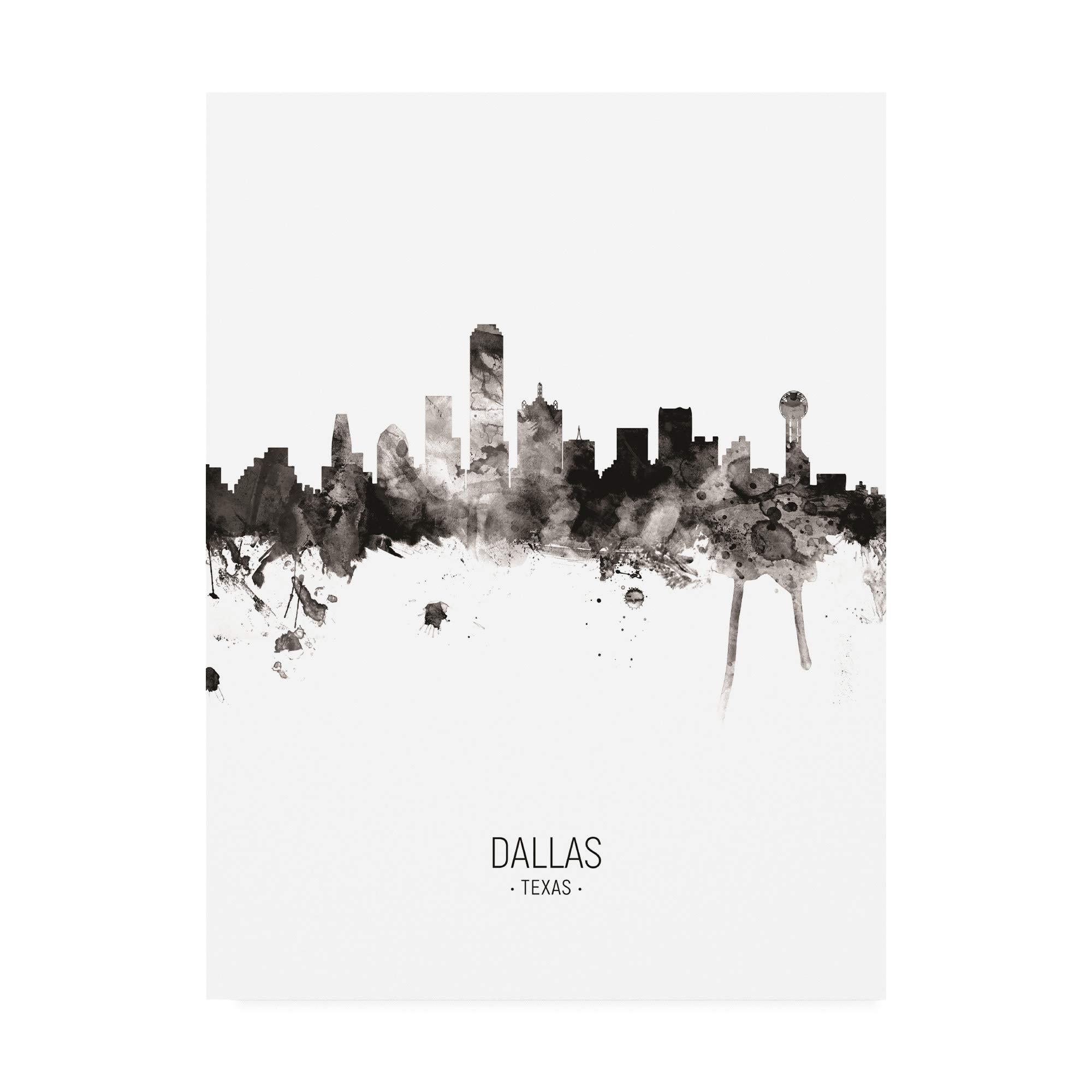 Trademark Fine Art Trademark Fine Art, 24x32 Dallas Texas Skyline Portrait II by Michael Tompsett