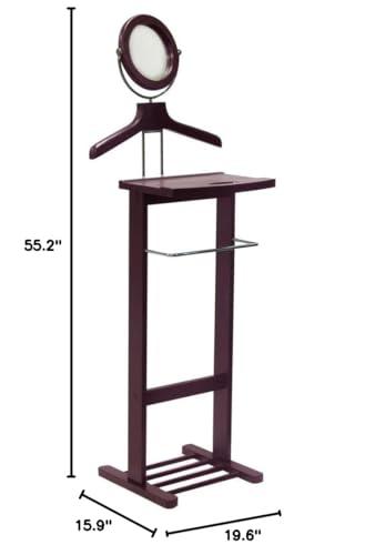 Winsome Winsome Valet Stand with Mirror, Open Base