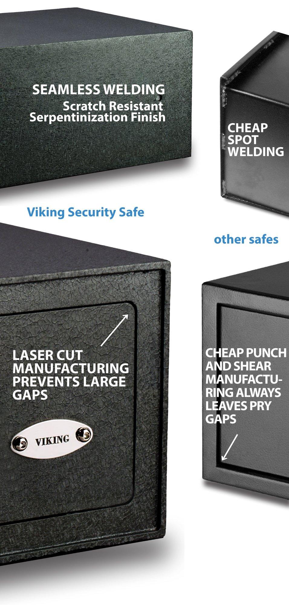Viking Security Safe Viking Security Safe VS-14BL Heavy Duty Top Opening Drawer Biometric Fingerprint LCD Keypad Safe