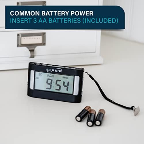 Serene Innovations Serene Innovations Vibrating Alarm Clock for Hearing Impaired Loud Alarm Clock for Heavy Sleepers Adults Multimode Sound, Vibration, & Flash Alarm Clocks for The Deaf Portable Small Clock