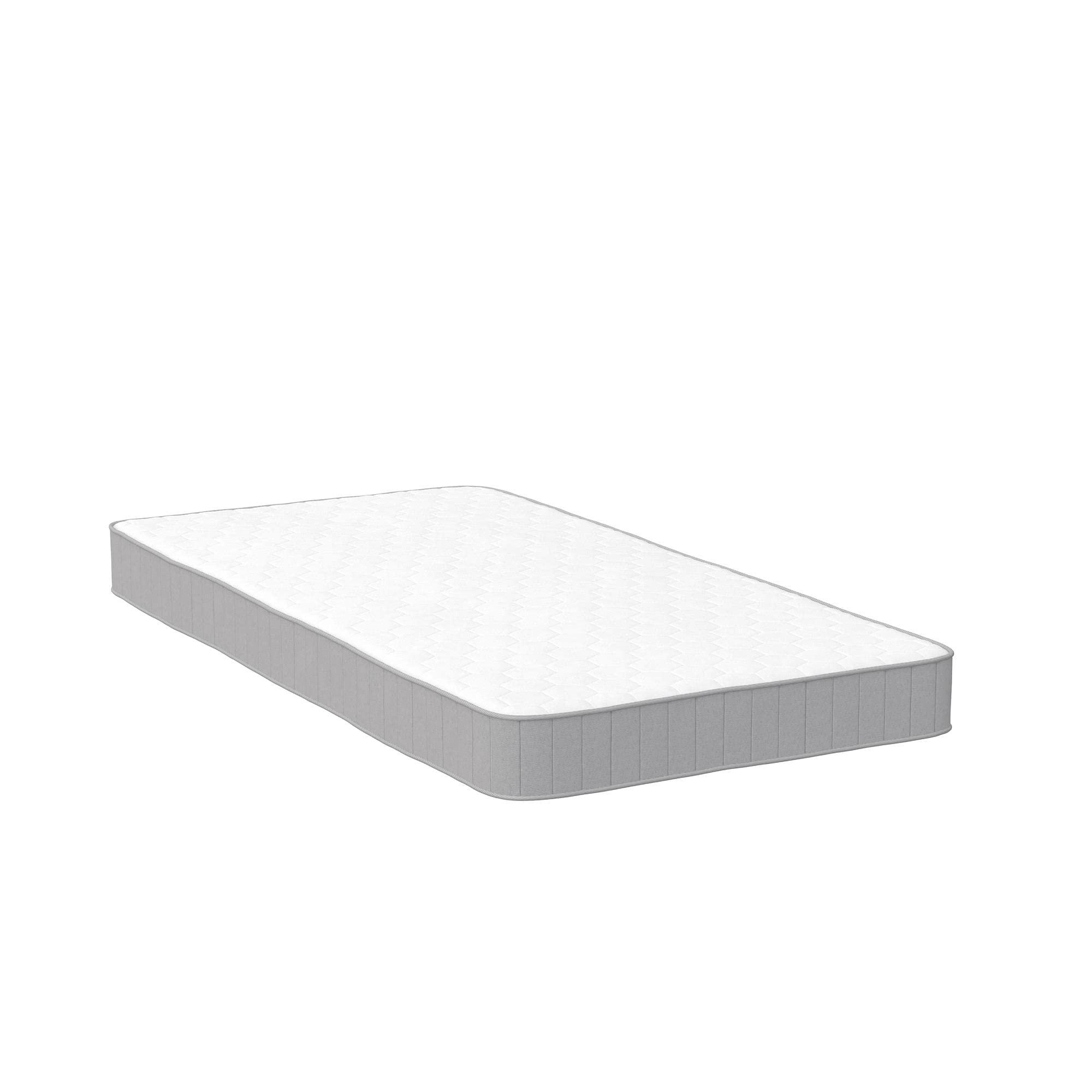Signature Sleep Signature Sleep,Polyester Tranquility 6 Inch 2-Sided Flippable Bonnell Spring Coil Mattress, Twin Size,Medium GreenGuard Gold Certified,White