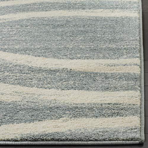 Safavieh SAFAVIEH Adirondack Collection Accent Rug - 3\' x 5\', Cream & Slate, Modern Wave Distressed Design, Non-Shedding & Easy Care, Ideal for High Traffic Areas in Entryway, Living Room, Bedroom (ADR125T)