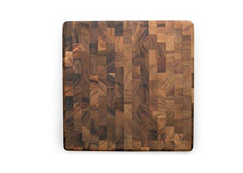 Ironwood Gourmet Ironwood Gourmet 28218 Square Charleston End Grain Chef's Board , Acacia Wood 14" Square
