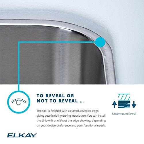 Elkay Elkay ELUHAD211550PD Lustertone Classic Single Bowl Undermount Stainless Steel ADA Sink with Perfect Drain