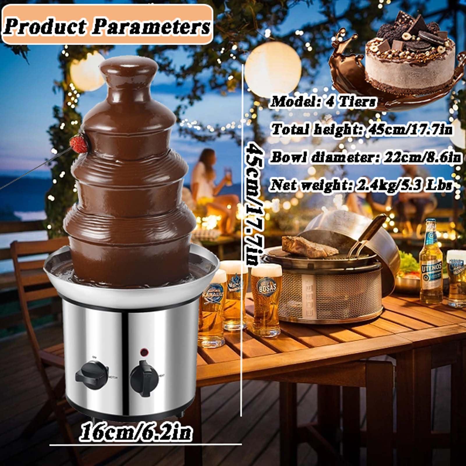 YXCUSAM YXCUSAM Chocolate Fondue Fountain, Hot Chocolate Fountain Machine, Suitable for Commercial and Home Use
