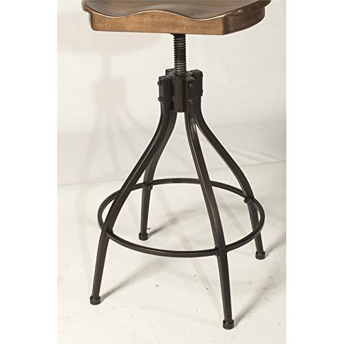 Hillsdale Hillsdale Worland Swivel Backless Stool, Adjustable Stool (One Stool), Brown